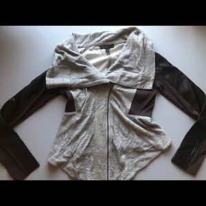 Unique Jacket with Crossbody Zipper